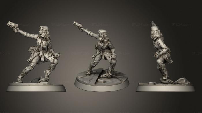 Military figurines (Piper Wright Fallout Wasteland Warfare, STKW_1654) 3D models for cnc