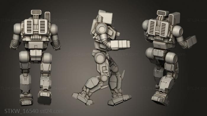 Military figurines (Ostroc heavy mecha Srm, STKW_16540) 3D models for cnc