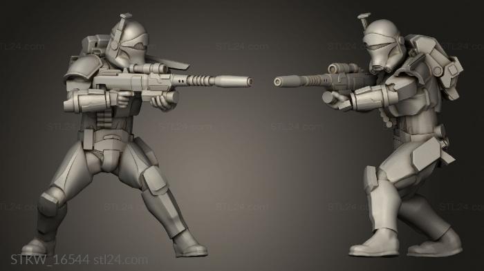 Military figurines (Otro Bad Batch Rough Rider sniper, STKW_16544) 3D models for cnc