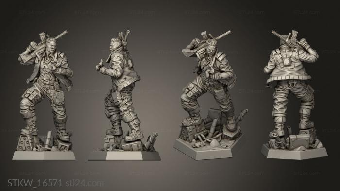 Military figurines (Crisis James, STKW_16571) 3D models for cnc