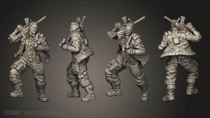 Military figurines (Crisis James, STKW_16572) 3D models for cnc