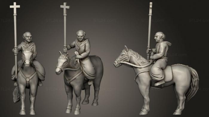 Статуэтки военные (Священник на коне, STKW_1669) 3D модель для ЧПУ станка
