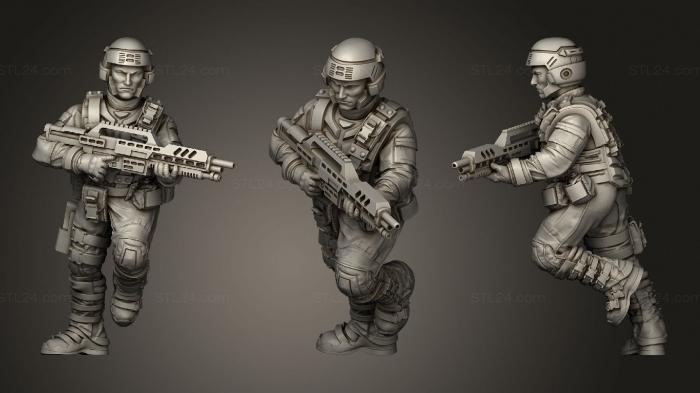 Статуэтки военные (Рядовой Роджер Доджер, STKW_1673) 3D модель для ЧПУ станка