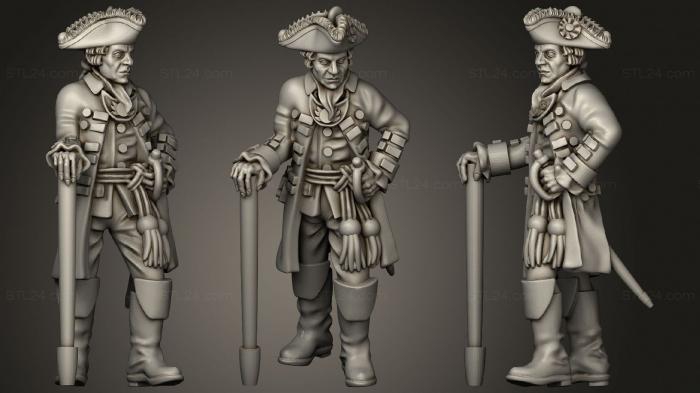 Military figurines (Prussiancommander, STKW_1678) 3D models for cnc