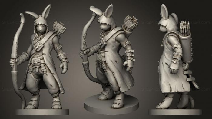 Military figurines (Rabbit Archer, STKW_1691) 3D models for cnc
