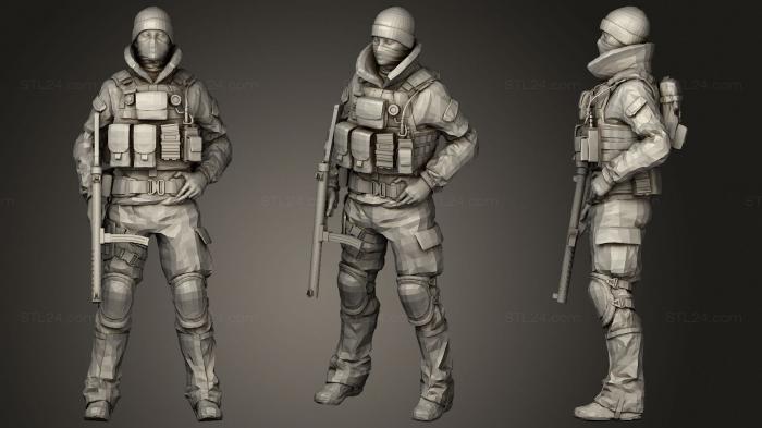 Military figurines (RAINBOW SIX, STKW_1696) 3D models for cnc