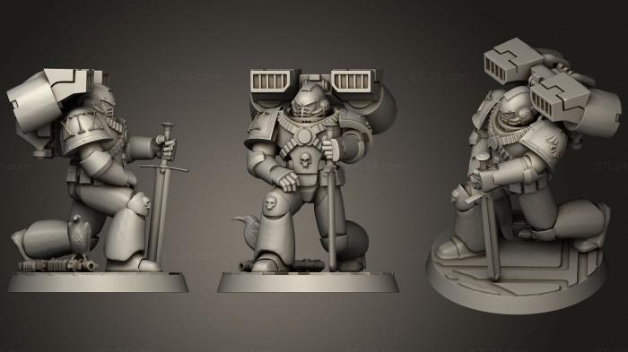 Military figurines (Raven Guarded Raven Guard, STKW_1703) 3D models for cnc