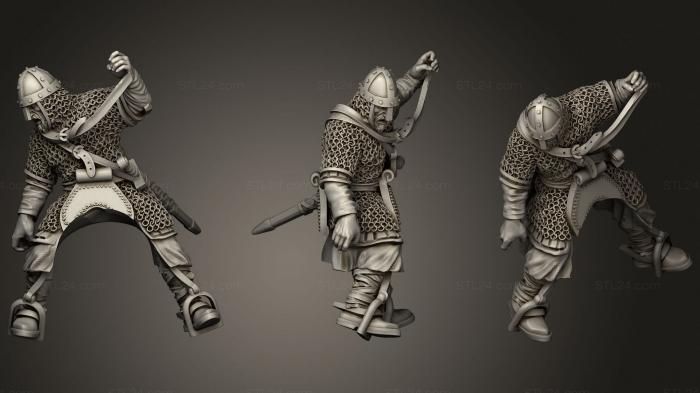 Статуэтки военные (Рыцарь Святого Георгия, Убивающего Дракона 2, STKW_1718) 3D модель для ЧПУ станка