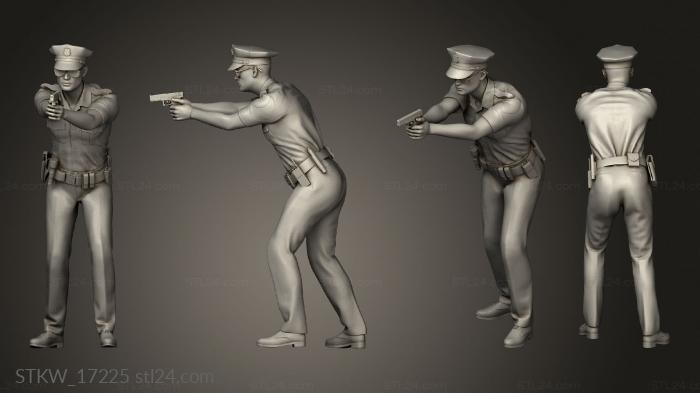 Military figurines (Police Figure, STKW_17225) 3D models for cnc