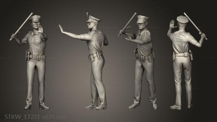 Military figurines (Police Figure, STKW_17231) 3D models for cnc