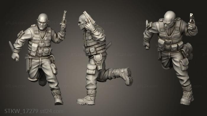 Military figurines (Stalkers additional, STKW_17279) 3D models for cnc