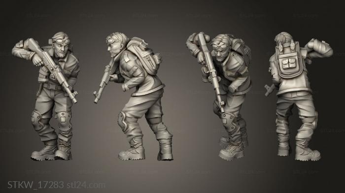 Military figurines (Stalkers VI Malesupp bask, STKW_17283) 3D models for cnc