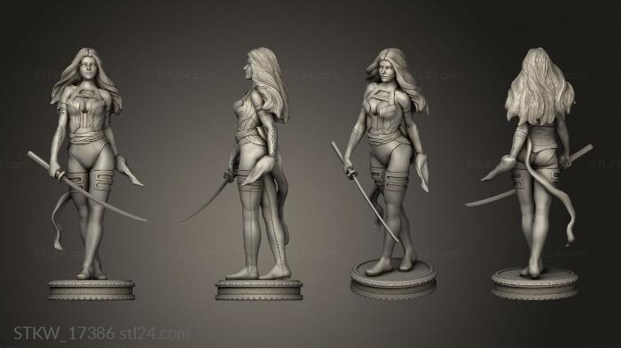 Military figurines (Psylocke Base, STKW_17386) 3D models for cnc