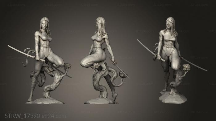 Military figurines (Psylocke Yan, STKW_17390) 3D models for cnc