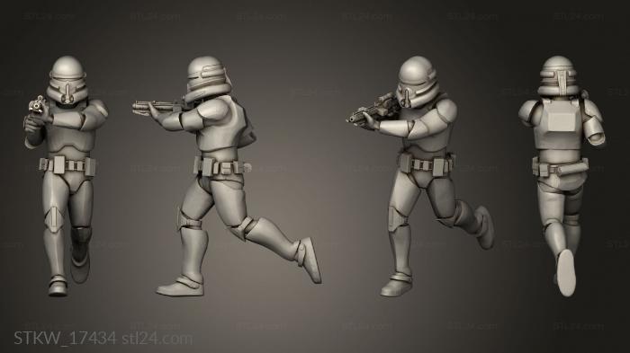 Military figurines (Troopers Ranged, STKW_17434) 3D models for cnc