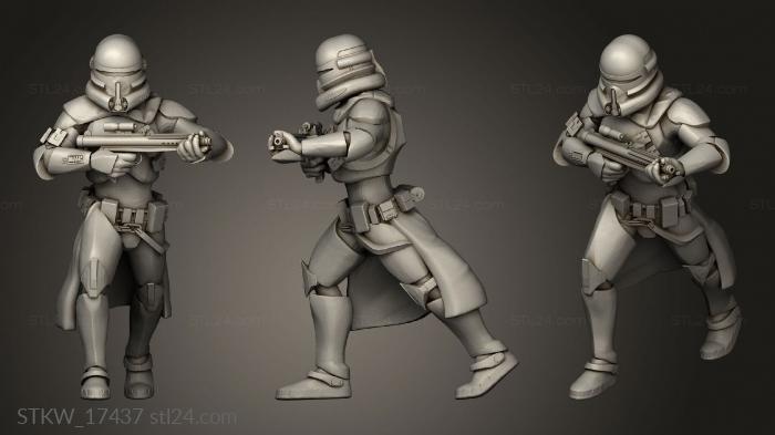 Military figurines (Troopers Ranged Squad leader, STKW_17437) 3D models for cnc