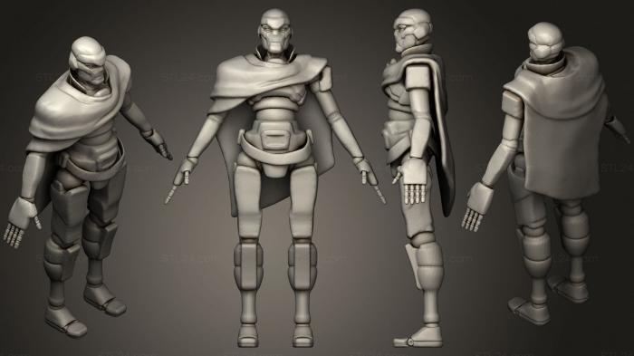 Military figurines (Robot Gunslinger, STKW_1747) 3D models for cnc