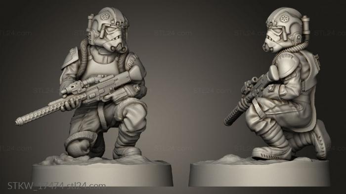 Military figurines (QUAD MECH PILOT, STKW_17474) 3D models for cnc