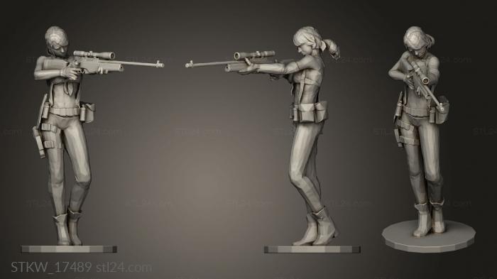 Military figurines (Quiet aiming, STKW_17489) 3D models for cnc