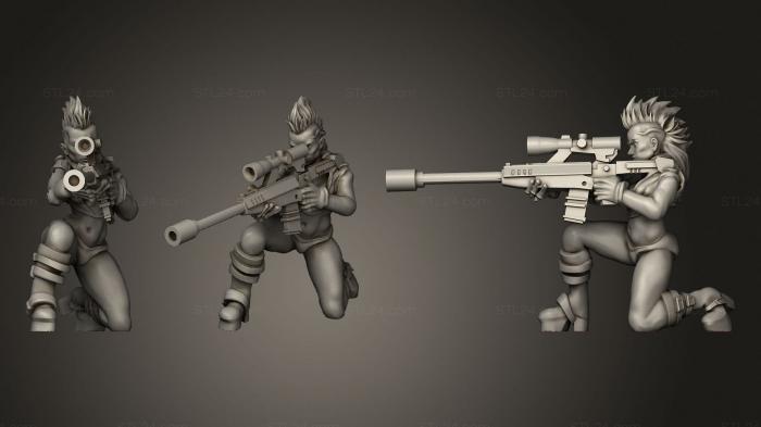 Military figurines (Rockergirl Sniper, STKW_1749) 3D models for cnc