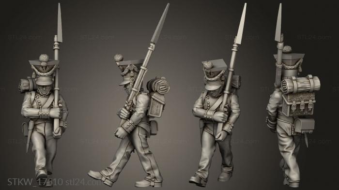 Military figurines (Fusiliers, STKW_17510) 3D models for cnc