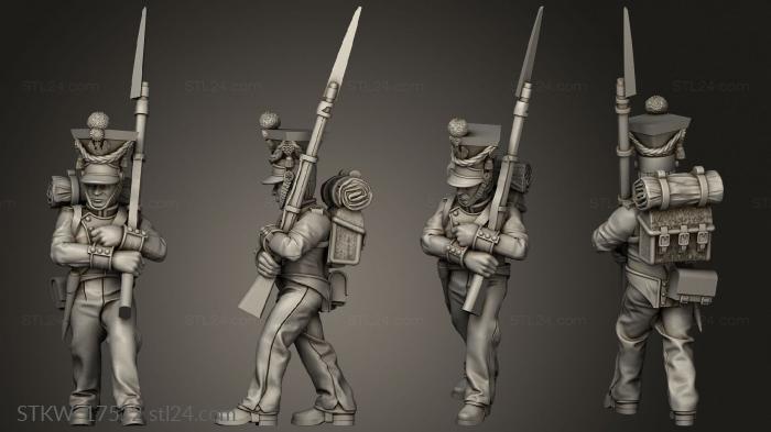 Military figurines (Fusiliers, STKW_17512) 3D models for cnc