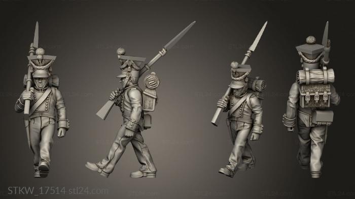 Military figurines (Fusiliers, STKW_17514) 3D models for cnc