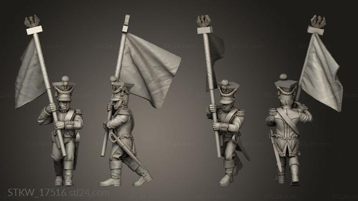 Military figurines (FUSILIERS Command, STKW_17516) 3D models for cnc