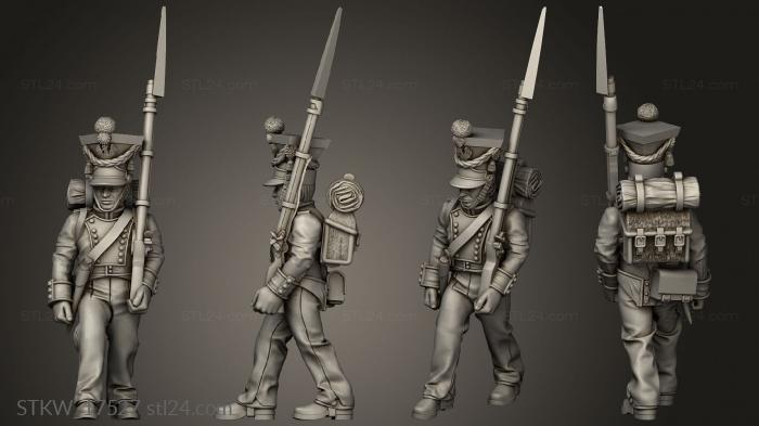 Military figurines (Fusiliers, STKW_17527) 3D models for cnc