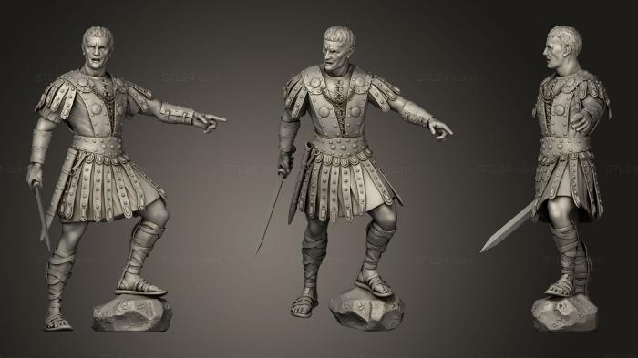 Military figurines (Roman general, STKW_1753) 3D models for cnc