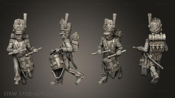 Military figurines (GRENADIERS Command Grnd Drummer, STKW_17530) 3D models for cnc