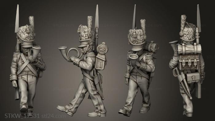 Military figurines (GRENADIERS Command Grnd Horn, STKW_17531) 3D models for cnc