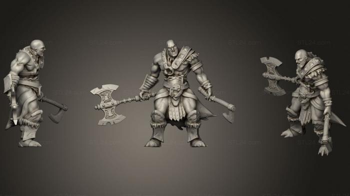 Military figurines (Barbarian from MMF Dan Kelly, STKW_1754) 3D models for cnc