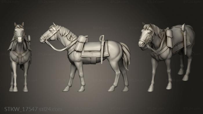 Military figurines (STRETCH GOALS Horse, STKW_17547) 3D models for cnc