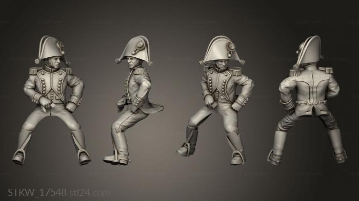 Military figurines (STRETCH GOALS Officer Horse, STKW_17548) 3D models for cnc