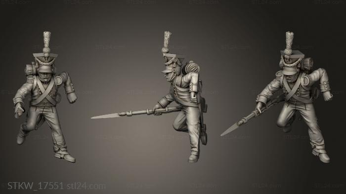 Military figurines (STRETCH GOALS Skirmish Infantry Dying, STKW_17551) 3D models for cnc