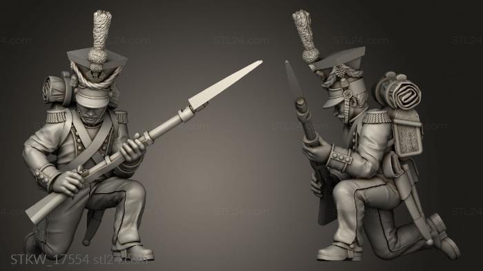 Military figurines (STRETCH GOALS Voltigeur Kneeling, STKW_17554) 3D models for cnc