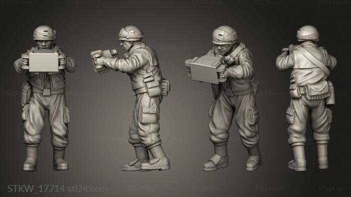 Military figurines (Rebel Dance Gunner, STKW_17714) 3D models for cnc