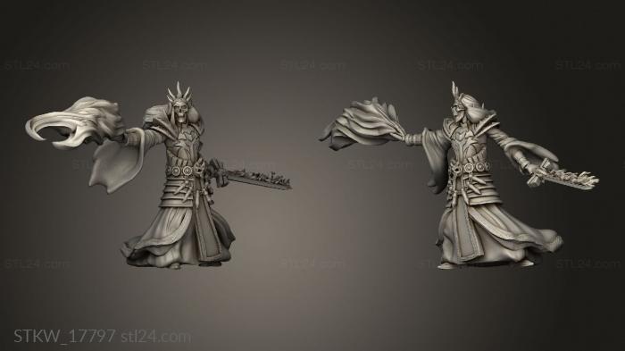 Military figurines (Ancient Lich Magic, STKW_17797) 3D models for cnc