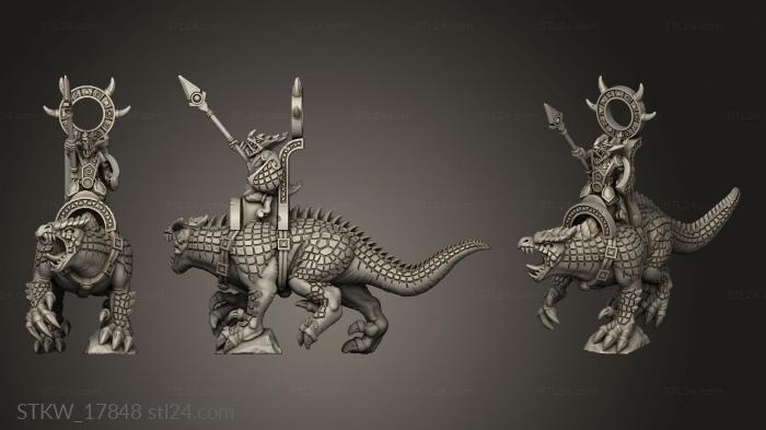 Military figurines (reptilian behemosaur, STKW_17848) 3D models for cnc