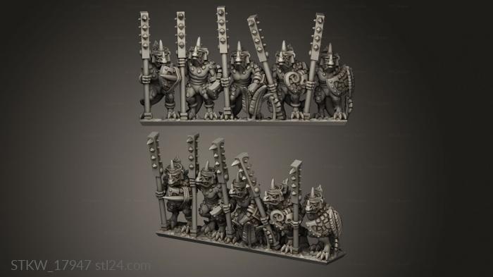 Military figurines (Reptilian Palace Guard, STKW_17947) 3D models for cnc