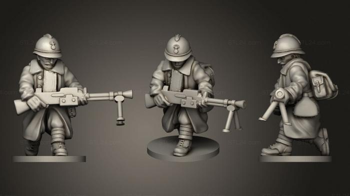 Military figurines (SMALL GUNNER, STKW_1830) 3D models for cnc