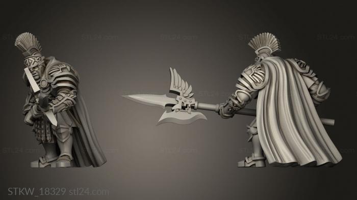 Military figurines (halberd units, STKW_18329) 3D models for cnc