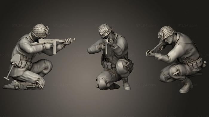 Military figurines (Soldado Paracaidista Agachado, STKW_1838) 3D models for cnc