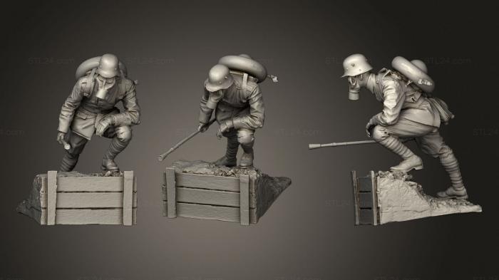 Military figurines (Soldat Allemand Lance Flamme, STKW_1839) 3D models for cnc