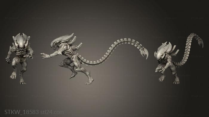 Military figurines (XENO BROOD TYRANT, STKW_18583) 3D models for cnc