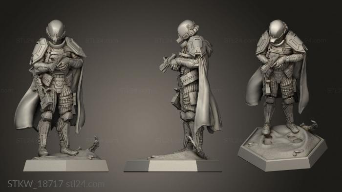 Military figurines (Desert Marine, STKW_18717) 3D models for cnc