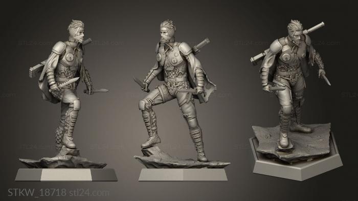 Military figurines (Desert Skirmisher, STKW_18718) 3D models for cnc