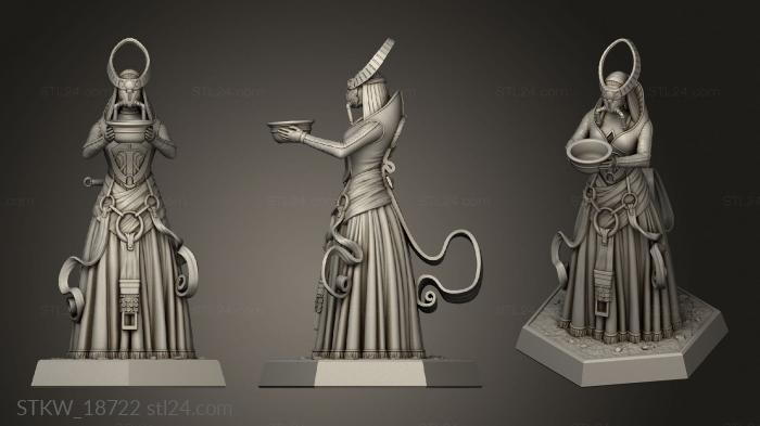 Military figurines (Royal Priestess, STKW_18722) 3D models for cnc