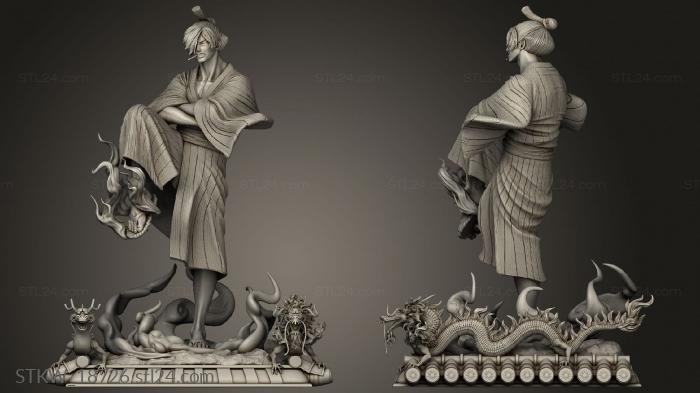 Military figurines (Sanji Kaido, STKW_18726) 3D models for cnc